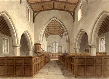 The interior of the new church in 1830 [L33-256]